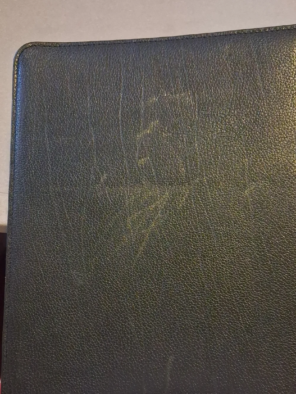 Vintage Franklin Quest (Covey) Black Aniline Leather Zip 3 Ring Binder W/stand